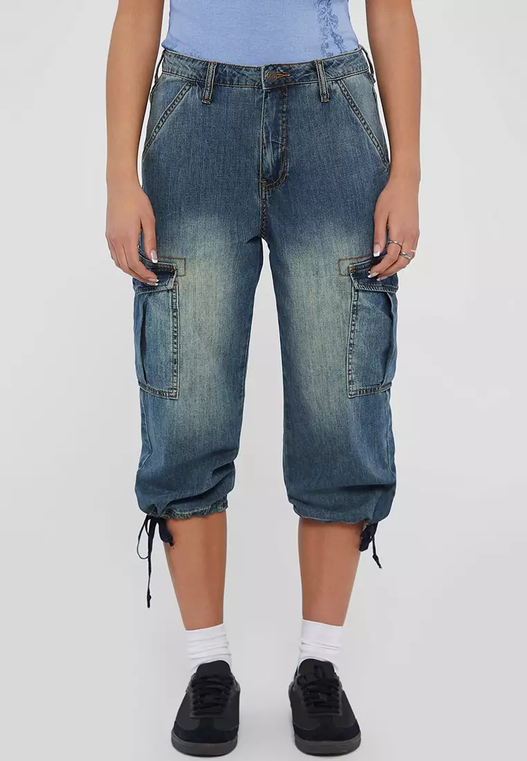 Guess Originals Cargo Denim Capri