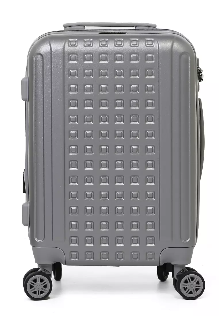 Carlton Koper Hardcase TSA Lock Unisex Size 20 Inch Suitcase Large Compartment Expander Zipper Material Polycarbonate ORIGINAL - Gray