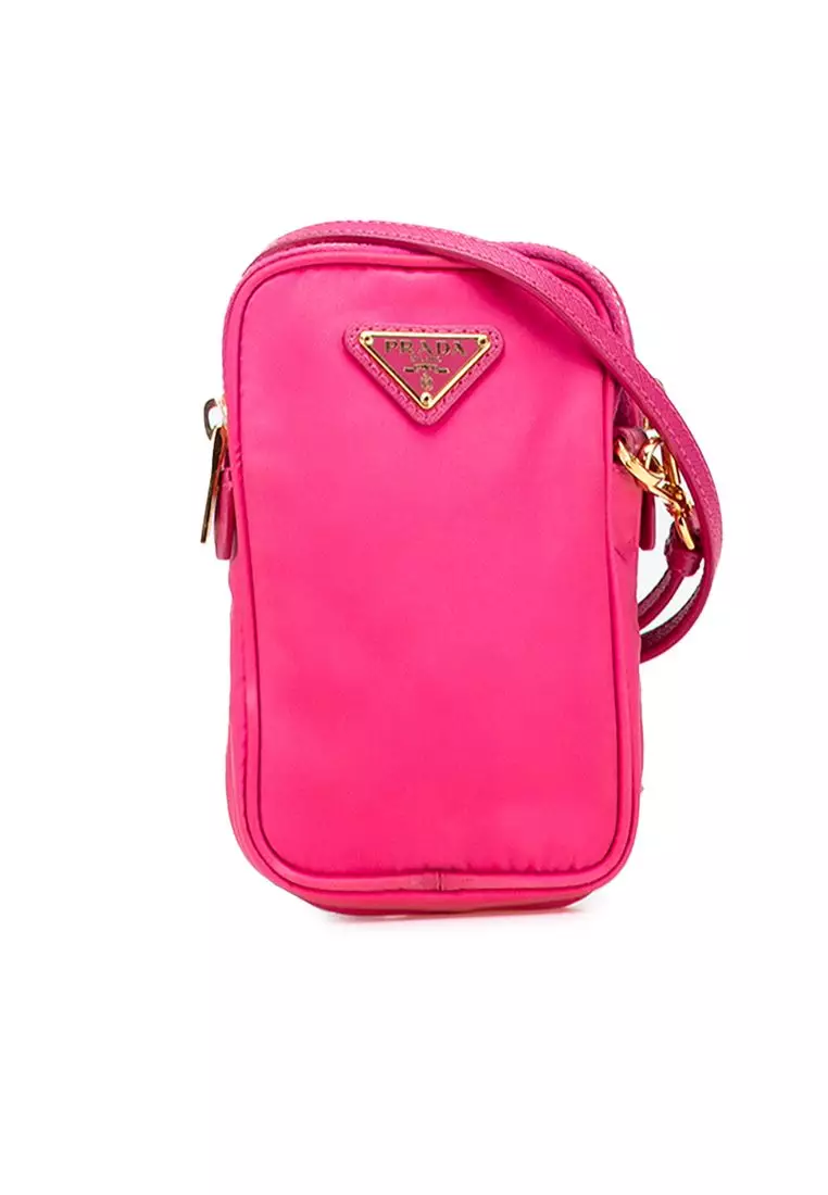 Buy PRADA Pre-Loved Prada Tessuto Double Zip Phone Case 2025