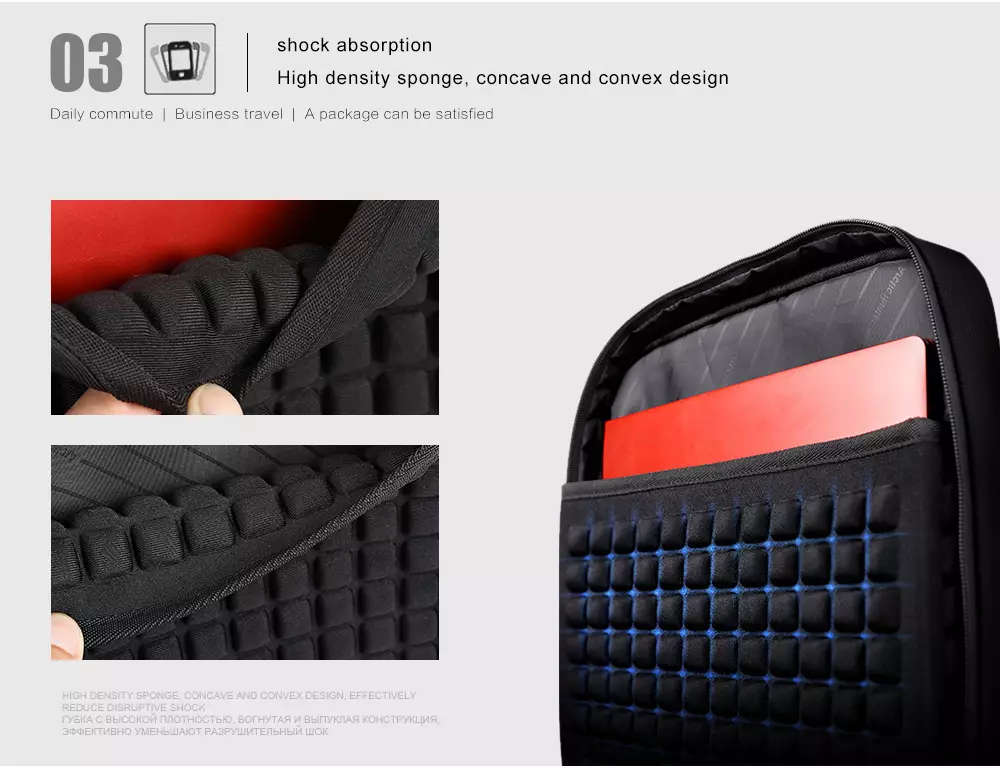 Arctic Hunter B00120 Tas Ransel Backpack Laptop Kerja pria 15.6 Inch USB - BLACK