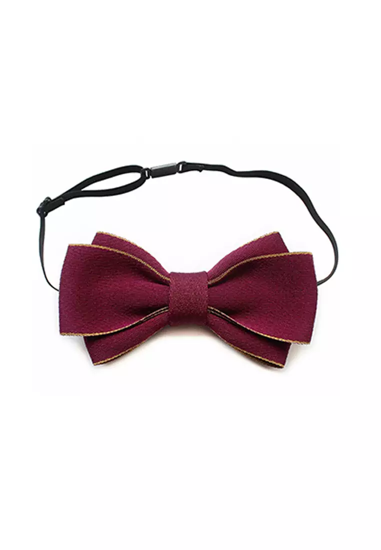 Simple Apricot Edge Red Bow Ties (PHKCBT2029)