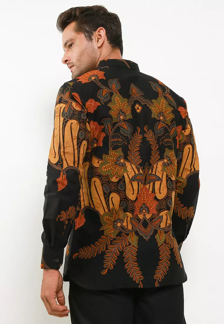 Batik Lasm jagakarsa Kemeja Batik Pria Premium Slimfit Modern Lengan Panjang