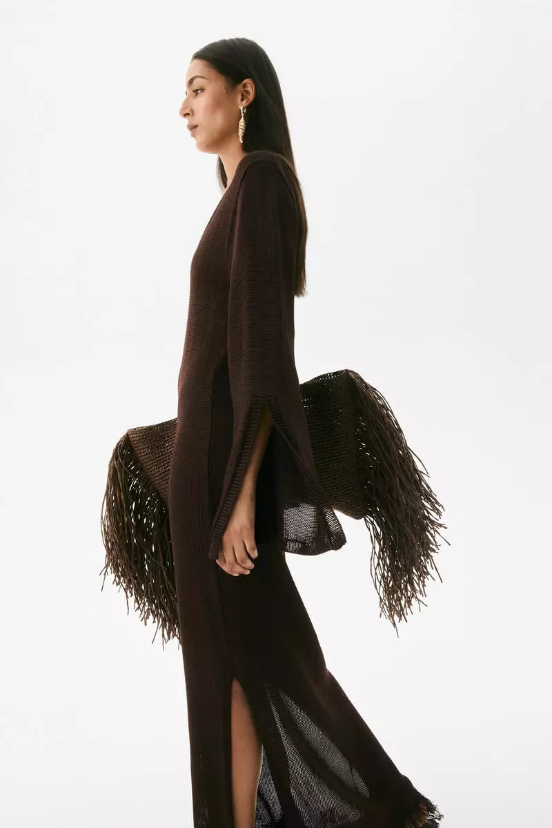 h&m fringe trimmed knitted dress Buy Fringe-trimmed kaftan 2026 Online under-5