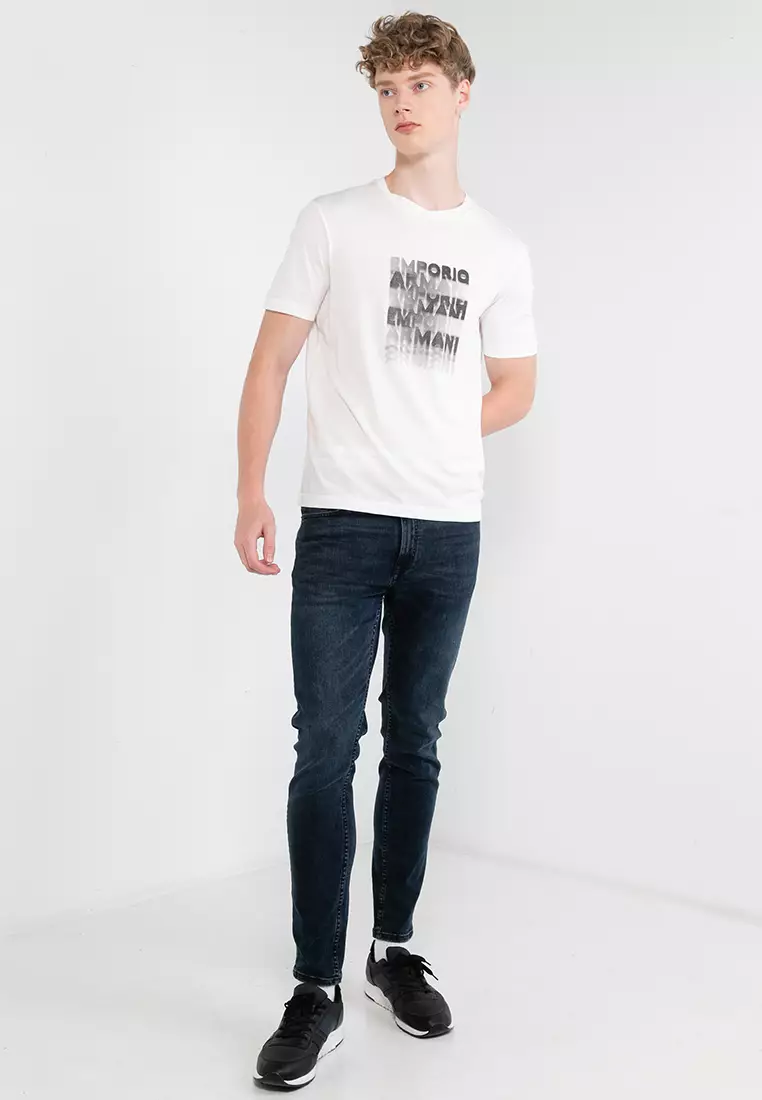 Buy Emporio Armani Graphic Print Cotton T shirt 2024 Online