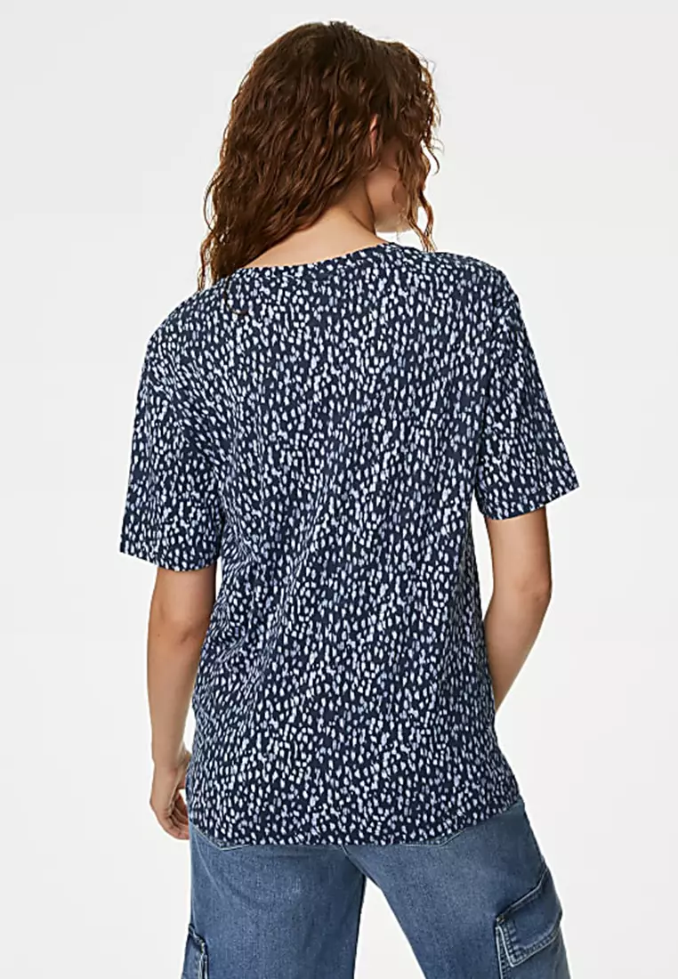 Cotton Modal Blend Printed T-Shirt