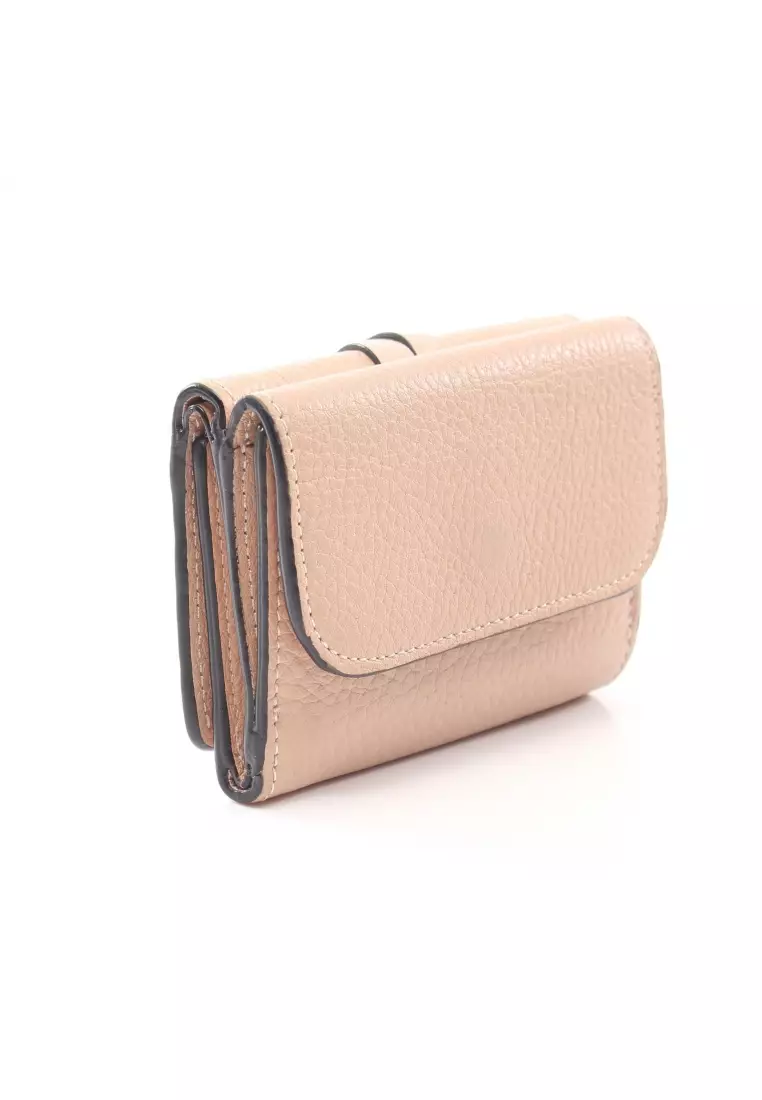 Buy Chloé Pre-loved Chloe ALPHABET tri-fold wallet Twin mother buckle  leather wallet pink 2023 Online ZALORA Philippines
