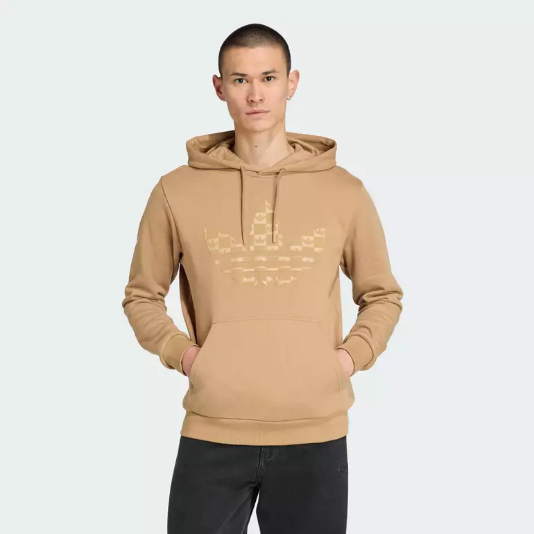 Lifestyle Monogram Regular Hoodie Men Brown JY3006
