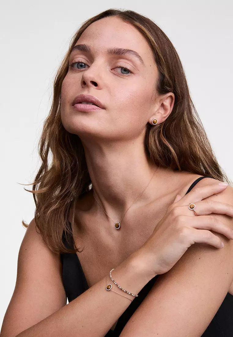 Classic Tennis Bracelet Honey Combo Rose Gold - Unisex Bracelet for women and men stainless steel Bracelet DW Official Authentic Original gelang tangan perempuan lelaki DW