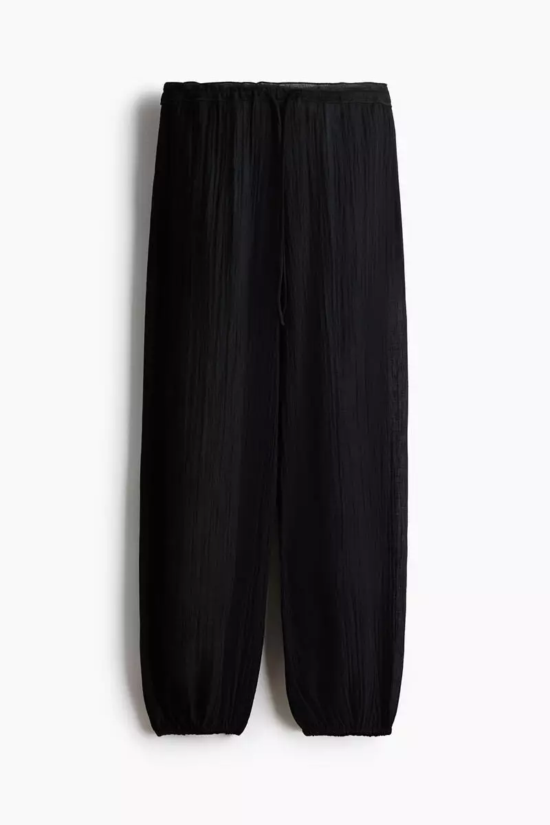 Balloon drawstring trousers