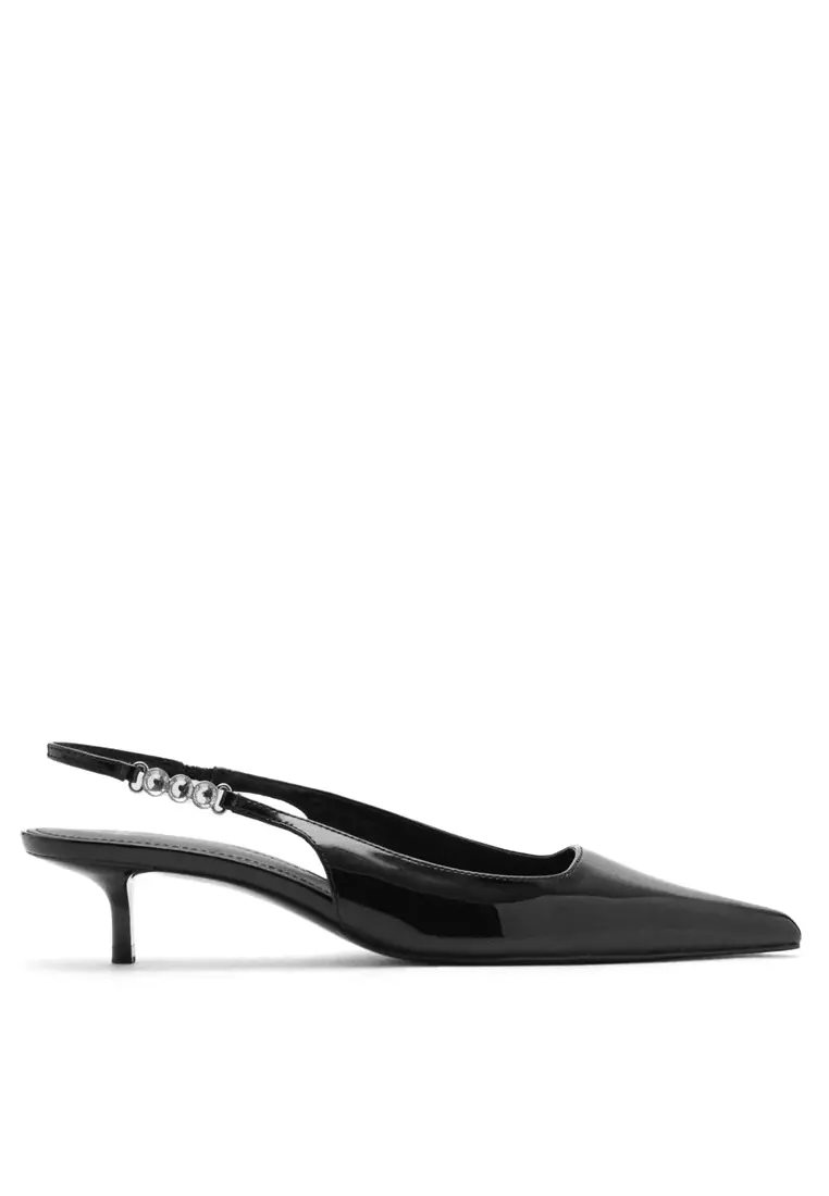 Discount on Mango  shoes - SKU: Kitten Heels With Rhinestone Detail