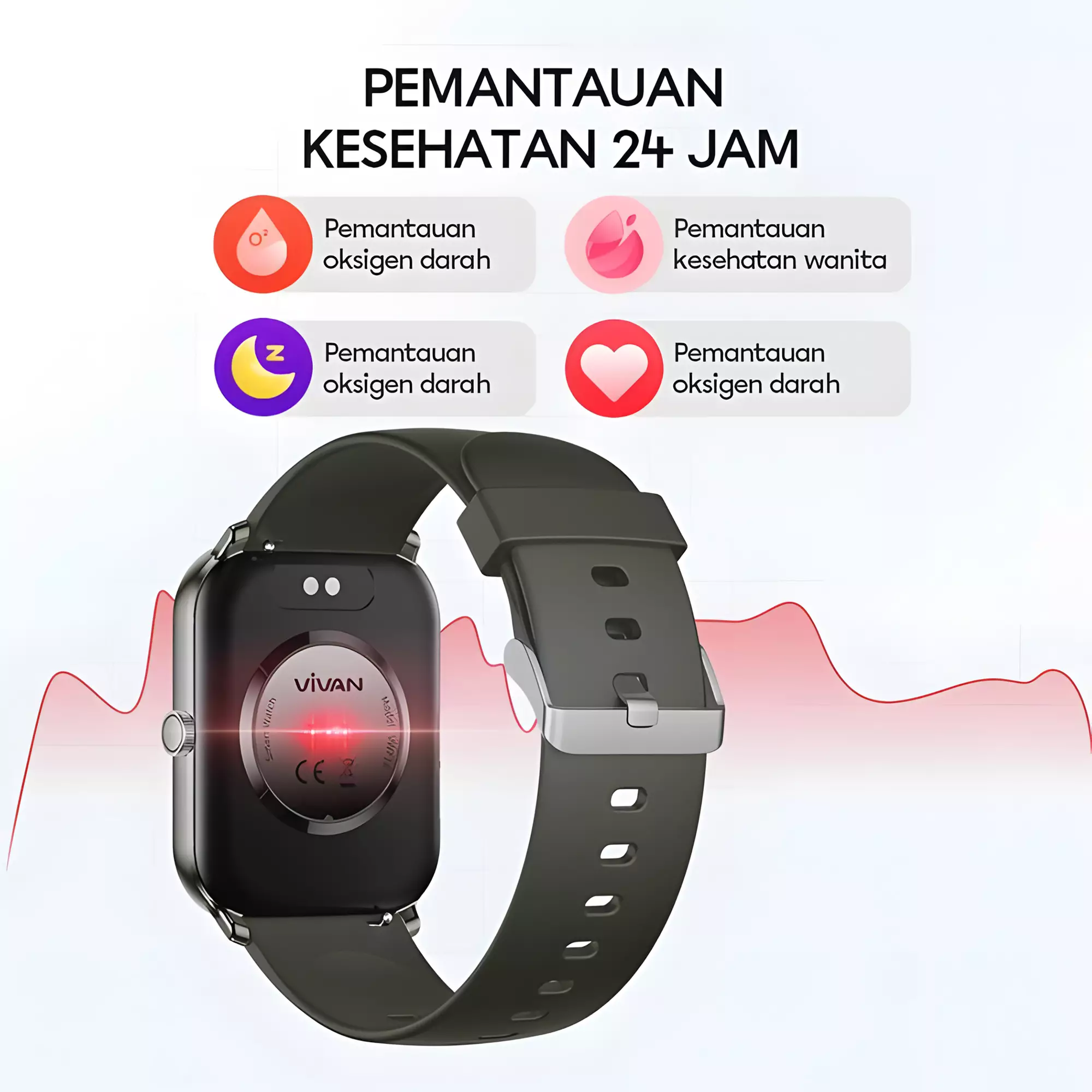 VIVAN Smart Watch VWF18 | Waterproof IP68 | 100+ Sports Mode | Alexa AI | Professional Health Monitoring | Battery Up To 7 Days - VWF18 Dark green