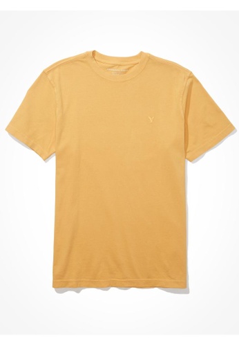 American Eagle yellow Men's Super Soft Icon T-Shirt 87190AAD17371BGS_1