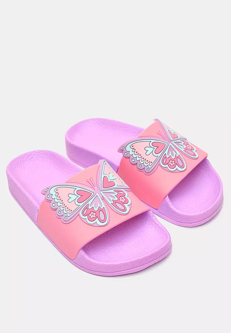 Penti Girl's Butterfly Colorful Slippers
