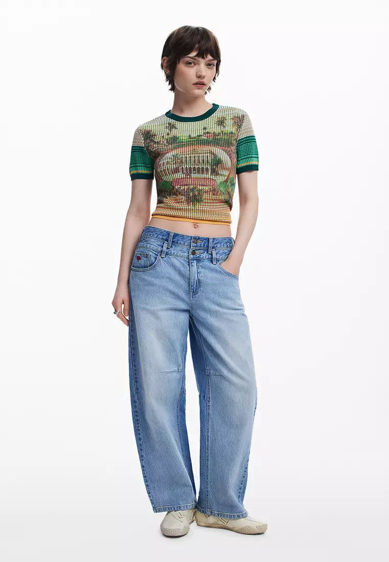 Landscape knit t-shirt