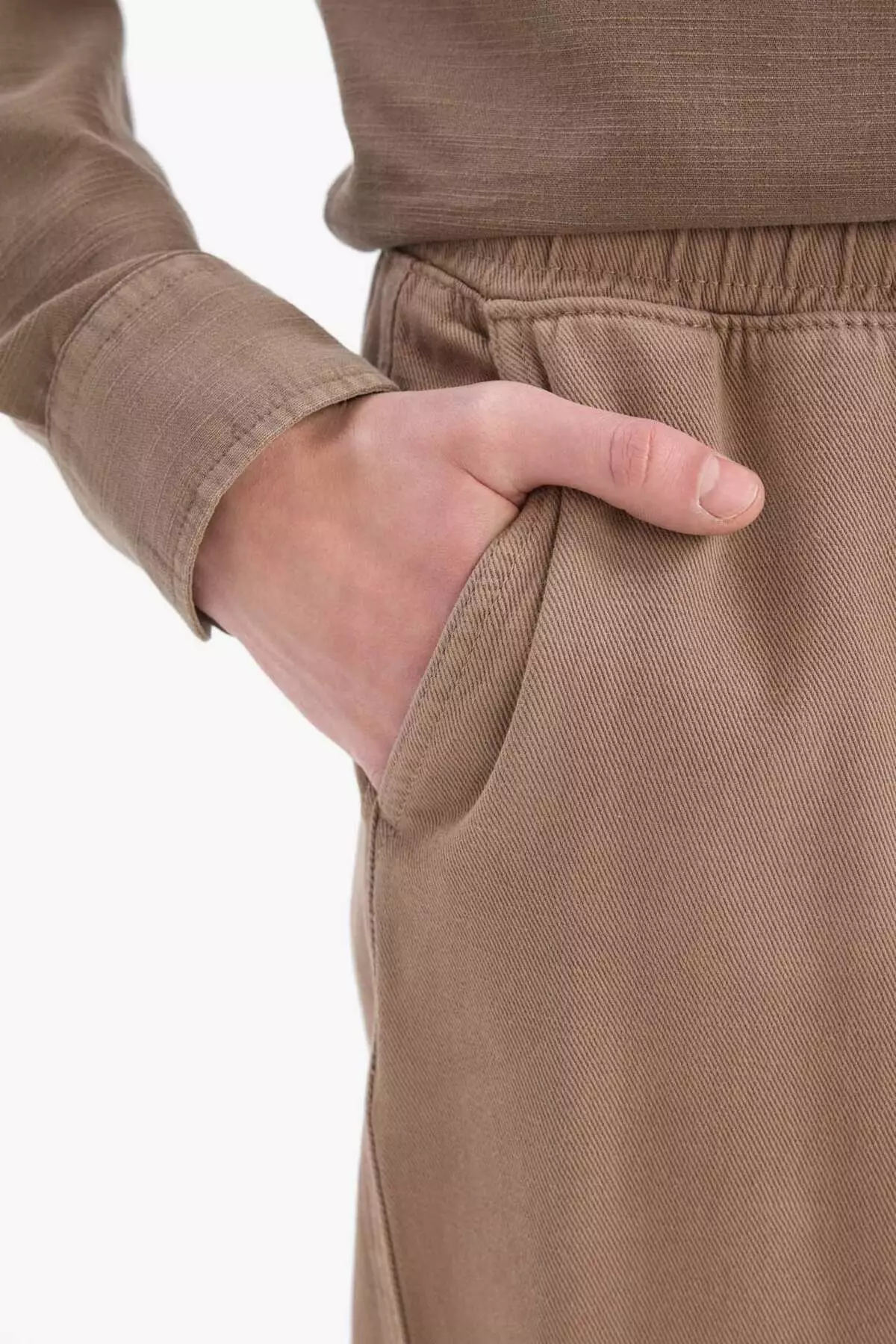 100% Cotton Loose Relaxed Fit Wide Leg Wide Leg Summer Linen Look Trousers D7285Ax25Sp