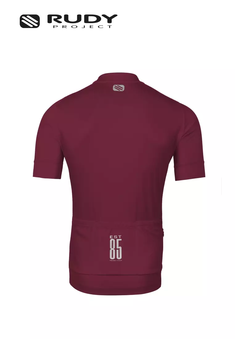 Core Emblem Cycling Jersey – Maroon | Breathable Performance Apparel