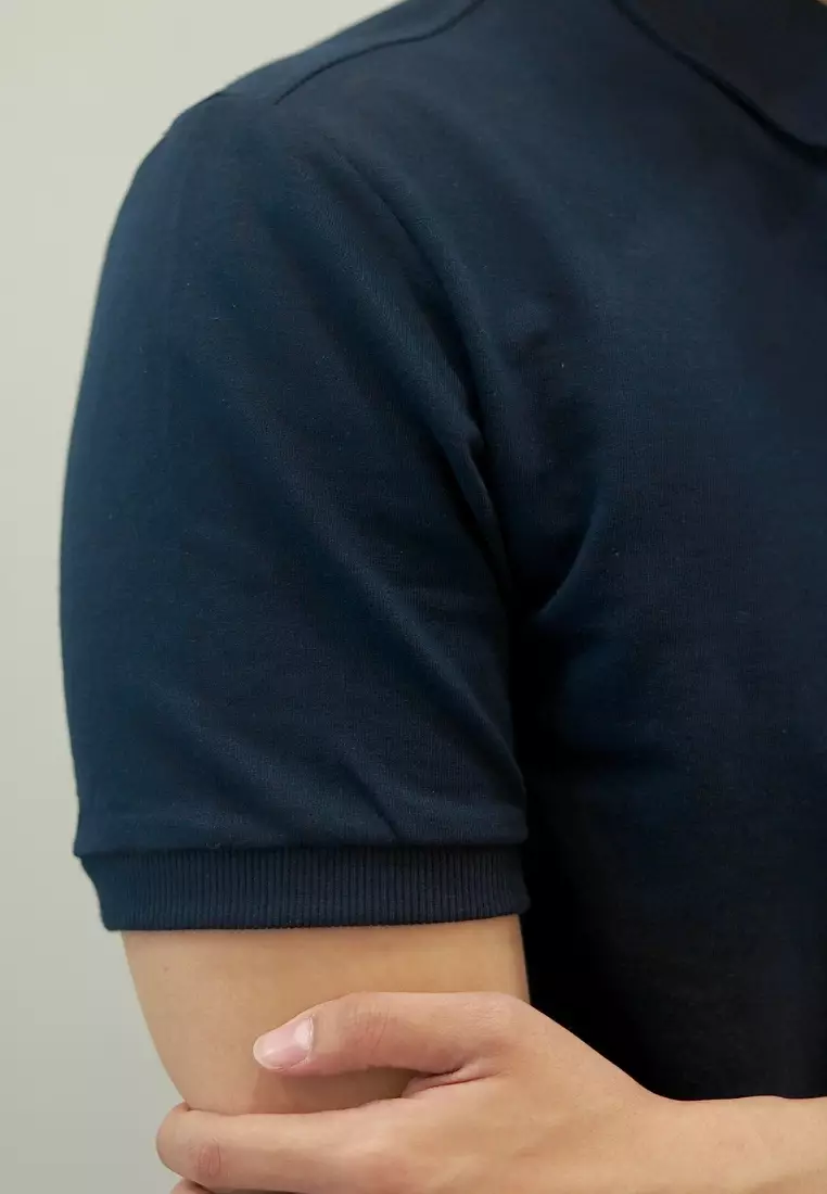 Kale HUGO Navy / Polo Shirt Lengan Pendek Pria