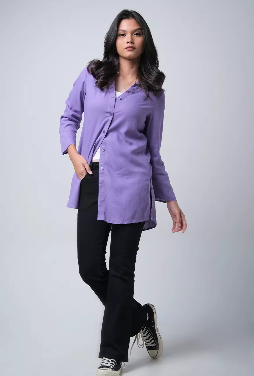 Kemeja Wanita Lucy Purple