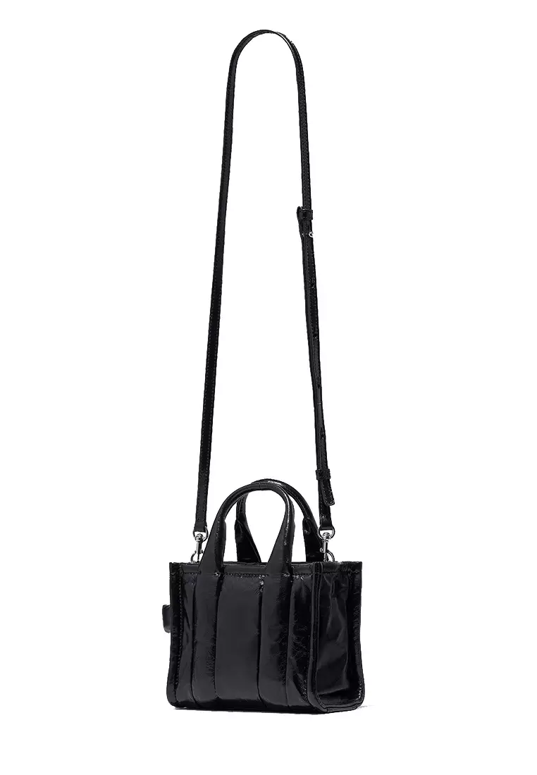 Buy Marc Jacobs The Shiny Crinkle Leather Mini Tote Black
