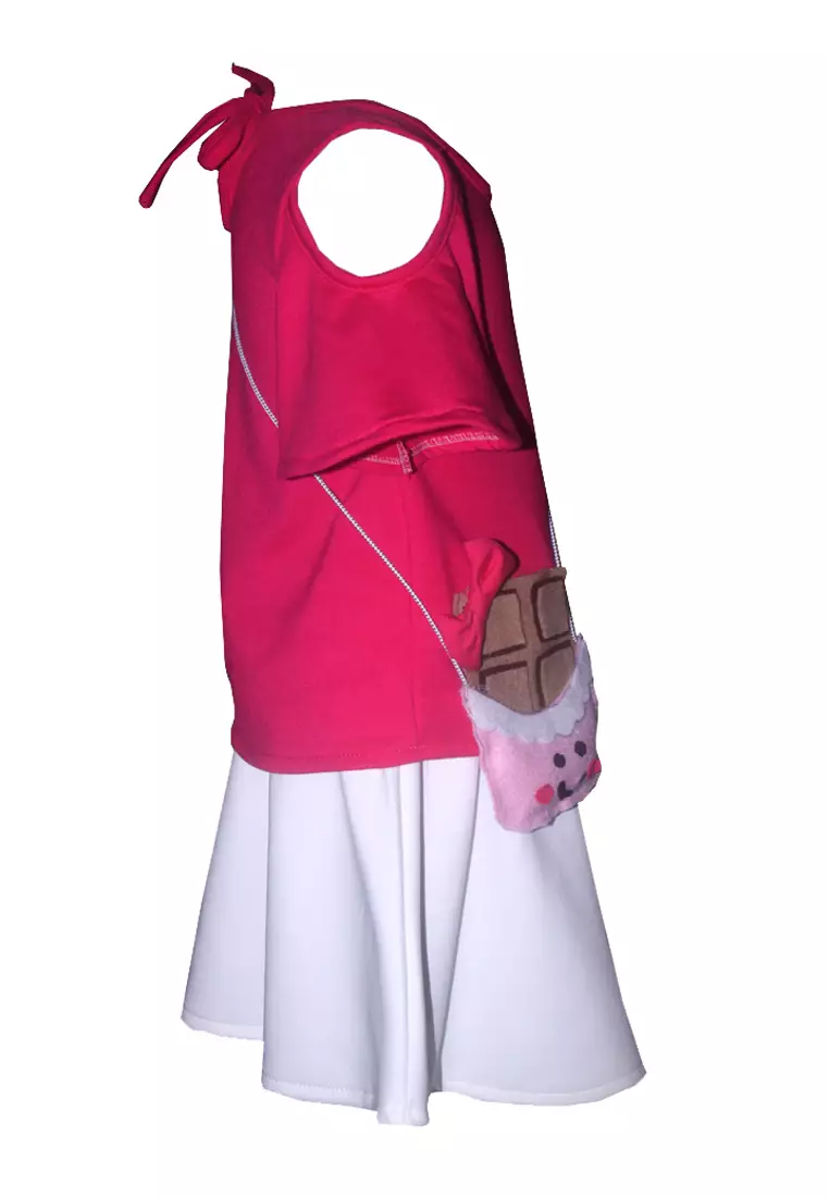 Two mix setelan anak perempuan lucu GRATIS tas lucu usia 1-6 thn 4125