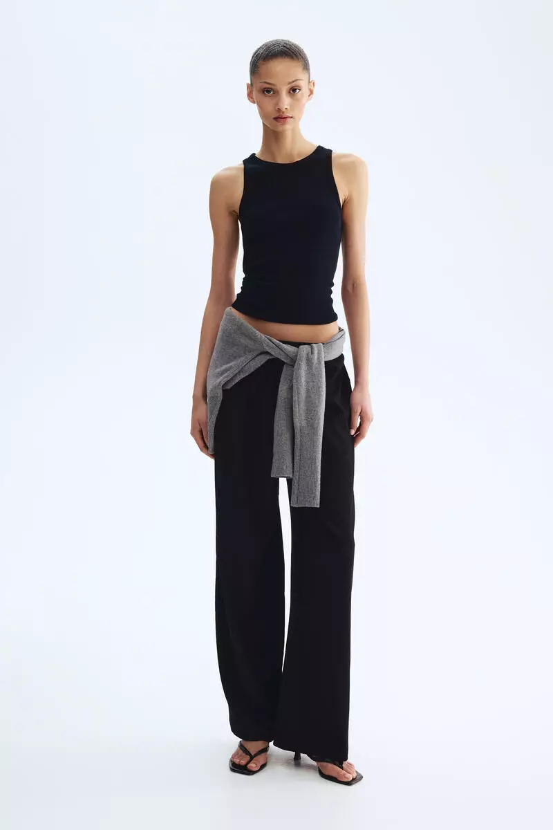 Wide pull-on trousers