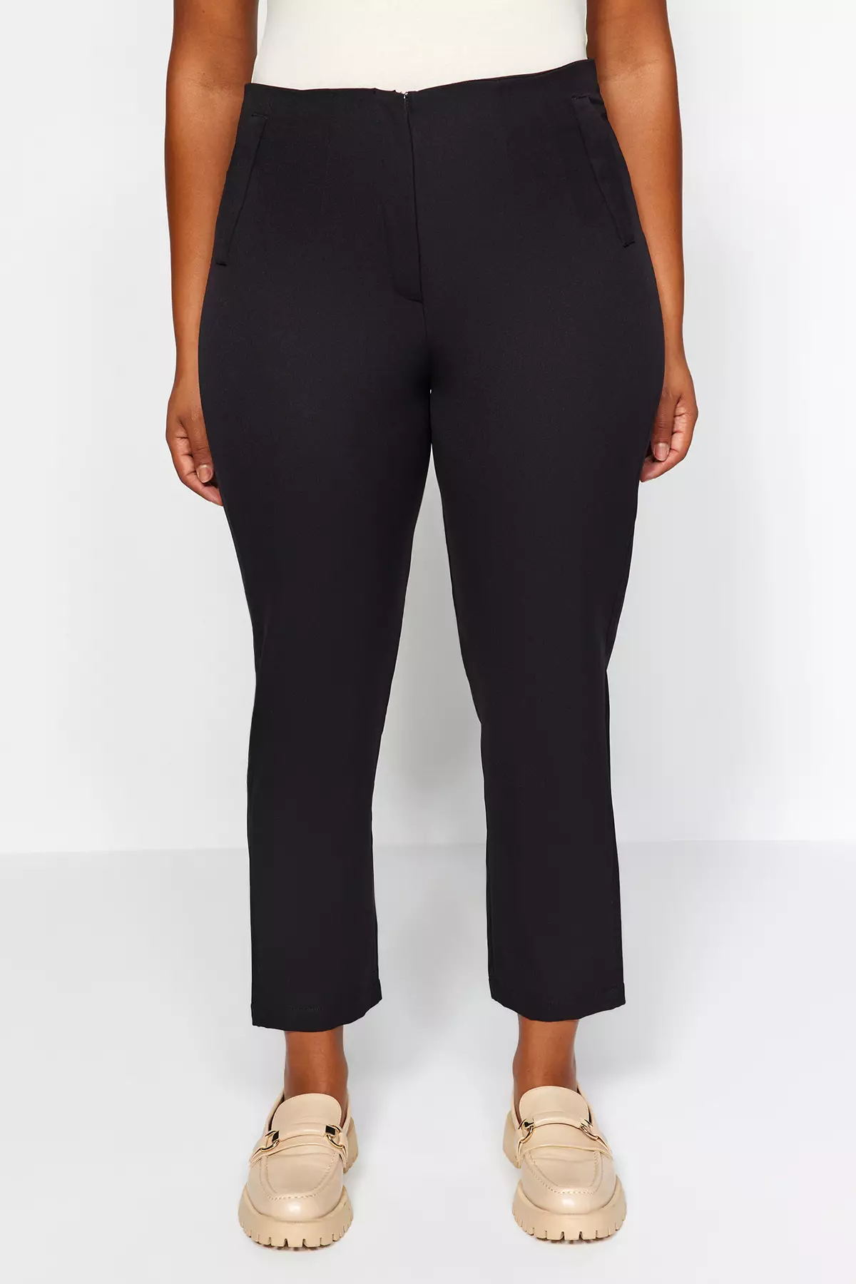 Plus Size Cigarette Trousers