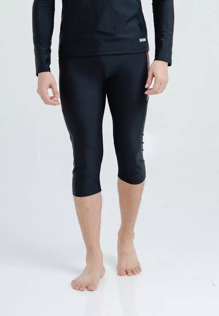 Neowave Ethan 7/8 Legging Jammer, Celana Renang Pria - Black Lava