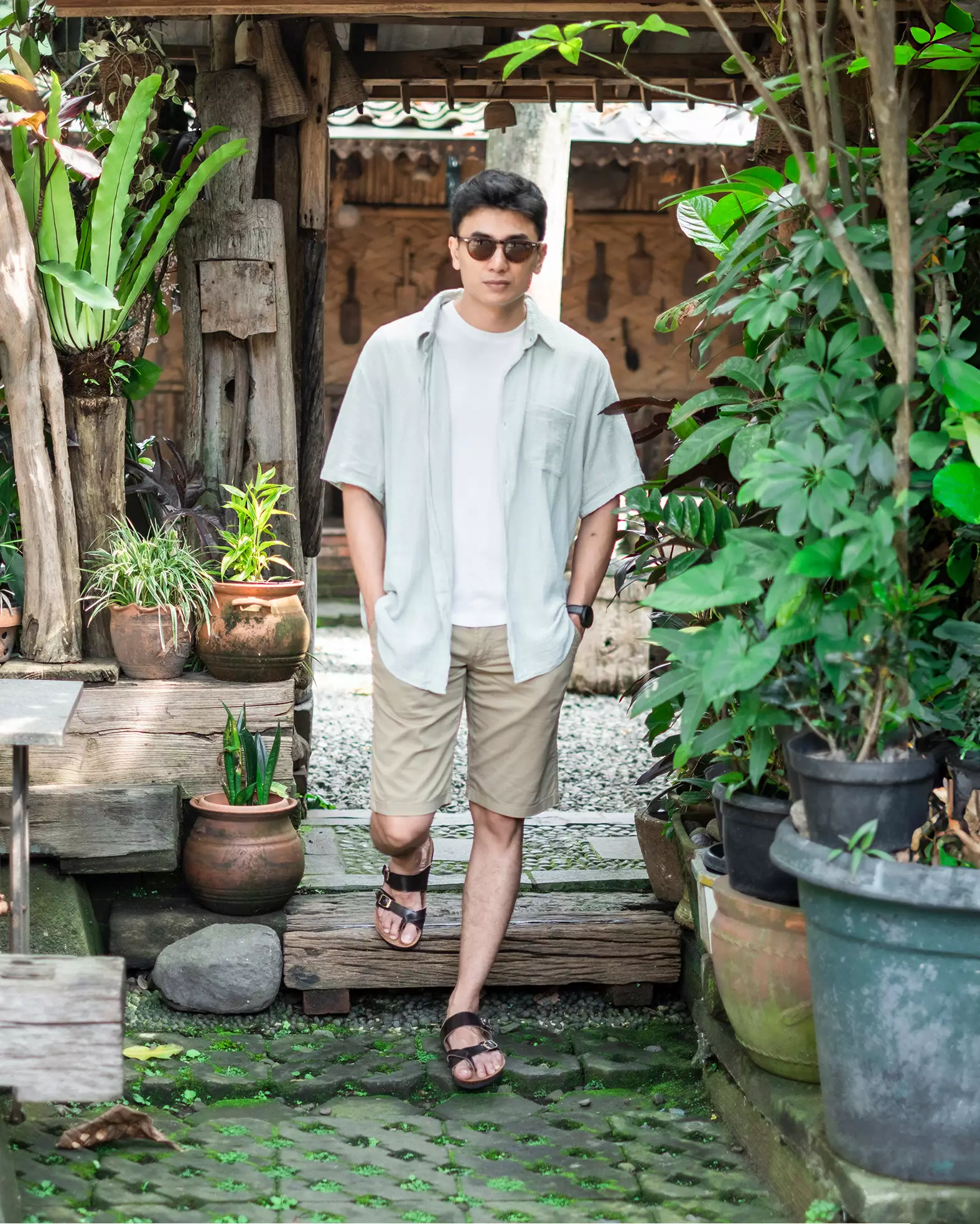 Marhadi Sandal Pria Sendal Kulit Asli Genuine Leather - Merake Brown