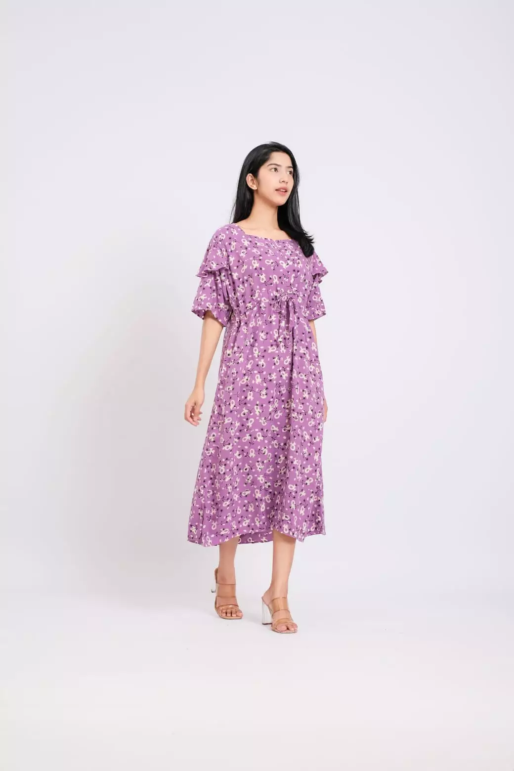 Homedress Daster Wanita Palmae Purple