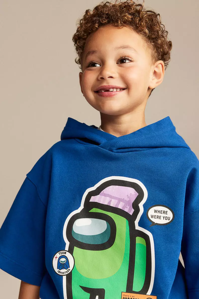 H&m short hoodie hot sale