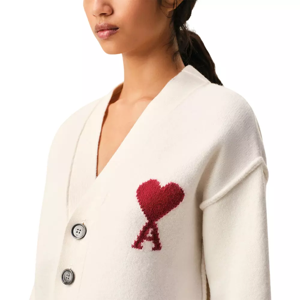Red De Coeur Cardigan Off White