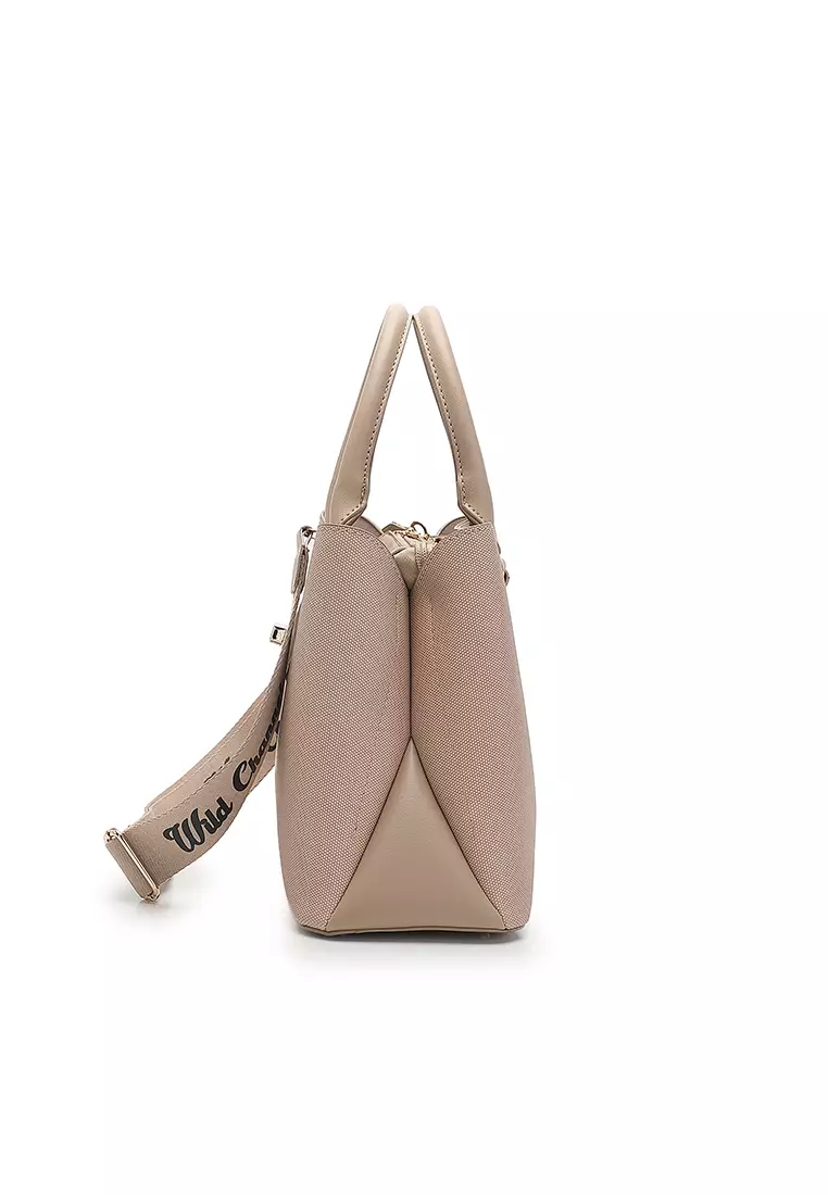 Women's Top Handle Bag / Sling Bag / Crossbody Bag - Apricot