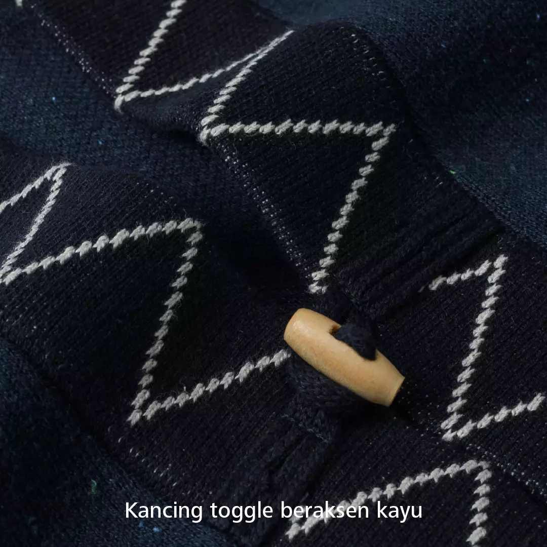 Depiction Cardigan Jacket Outer Knitwear Rajut Comfort - Navy