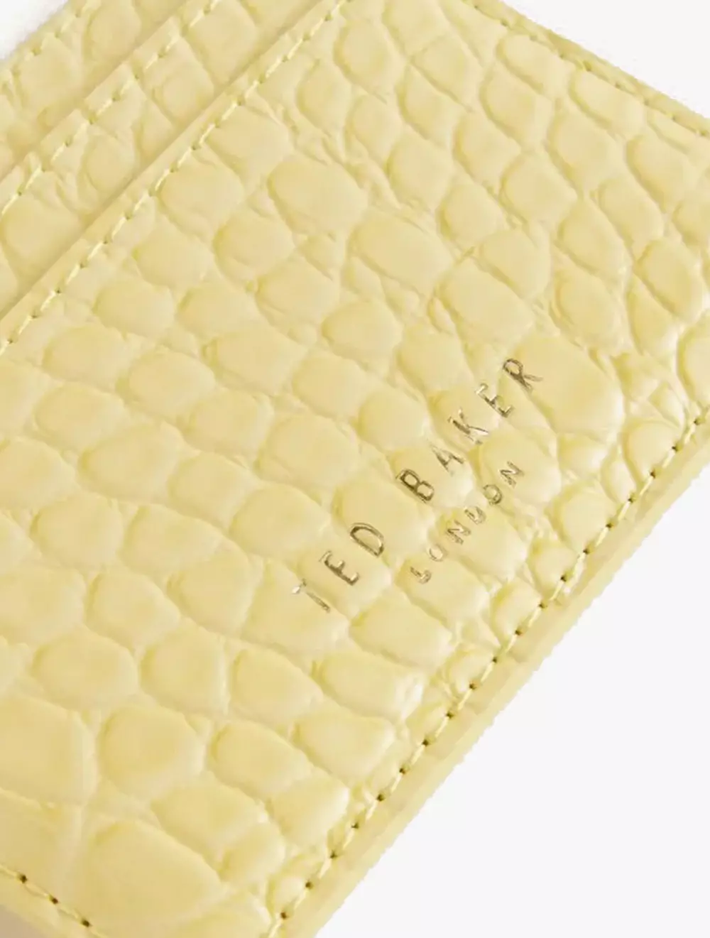 COLY Glossy Croc Effect Card Holder - Yellow