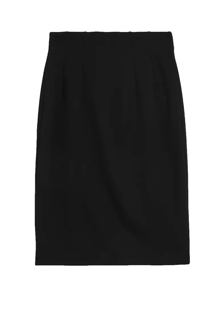 Jersey Knee Length Pencil Skirt