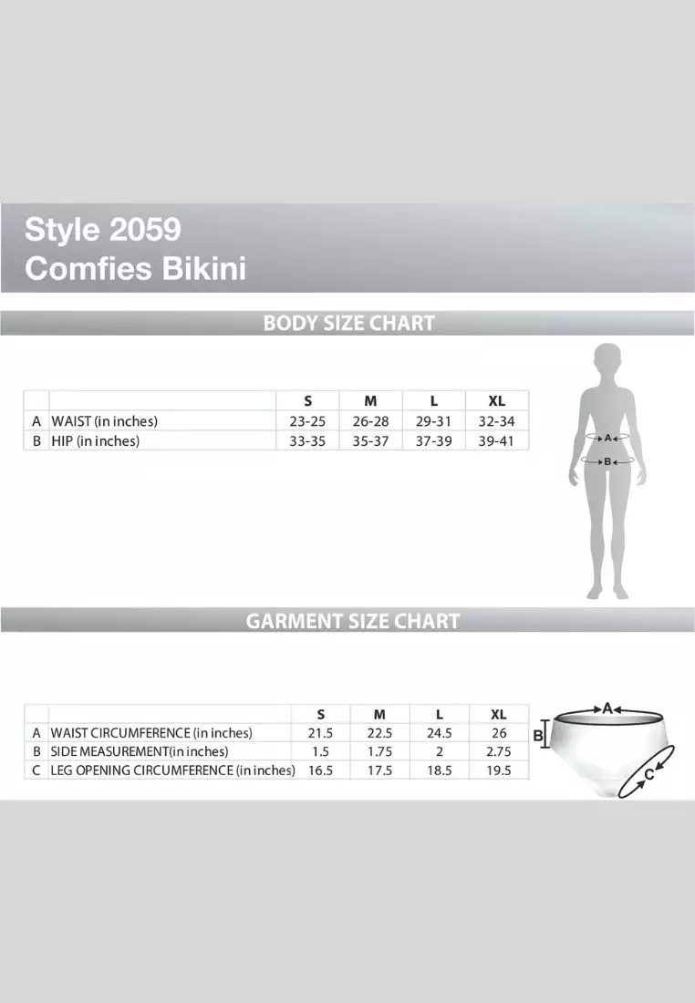 Jockey Comfies Bikini Underwear For Women - 3 Pack Set