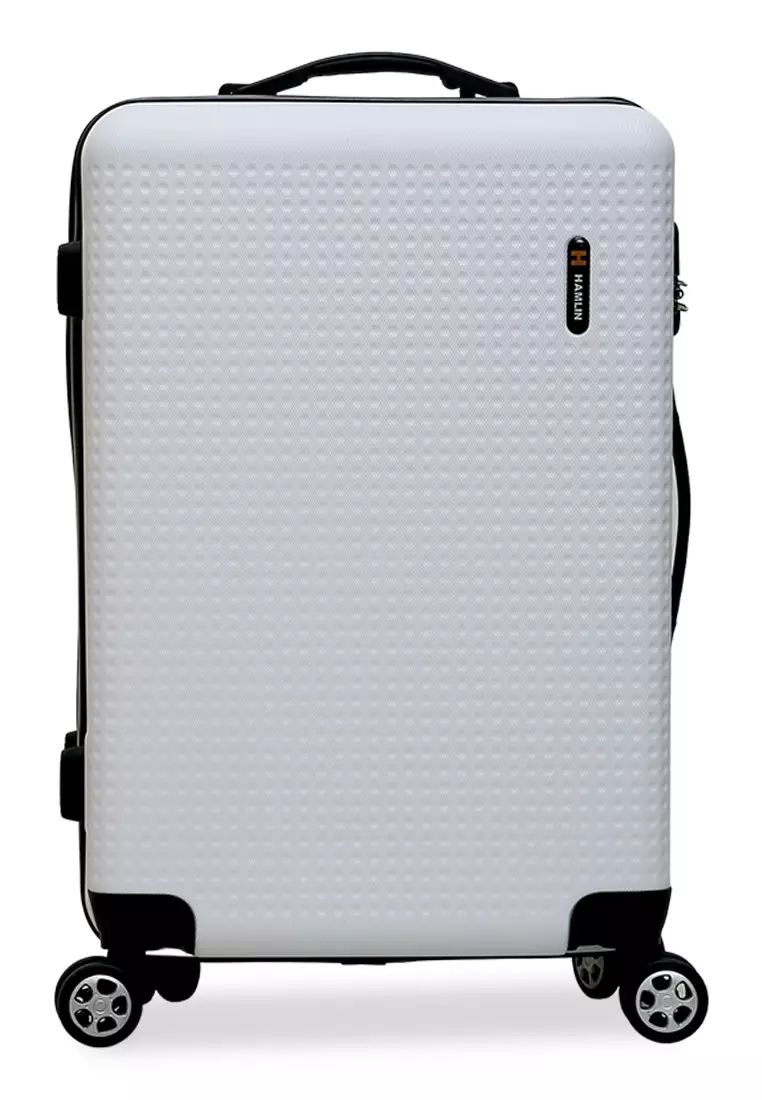 Isvara Tas Koper Hardcase One Set Unisex Large Compartment Suitcase Code Lock System Material ABS+PVC Coated ORIGINAL - White