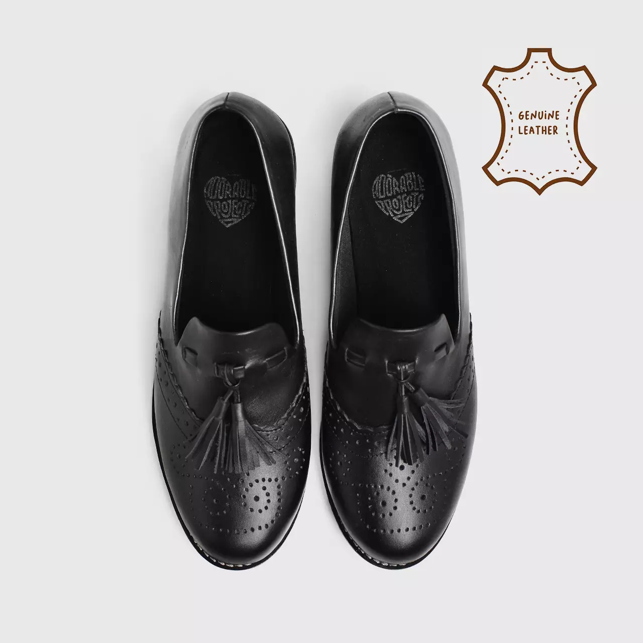 London Mini Heels Genuine Leather Black