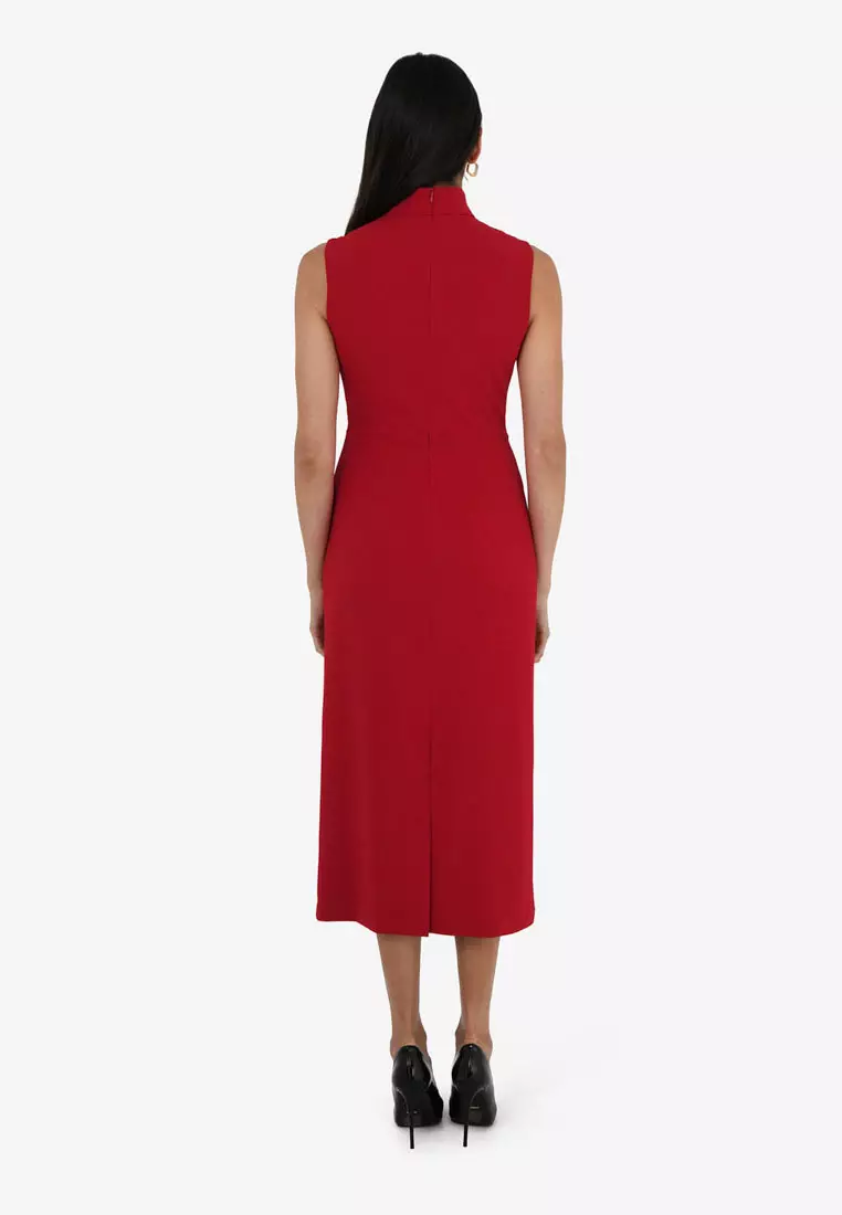 Alaia Twisted Lapel Midi Dress
