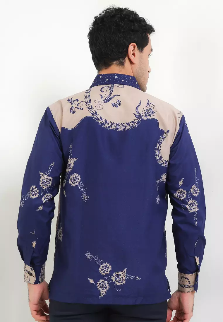Asmaralaya Kemeja Batik Exclusive Premium Pria Casual Modern Lengan Panjang