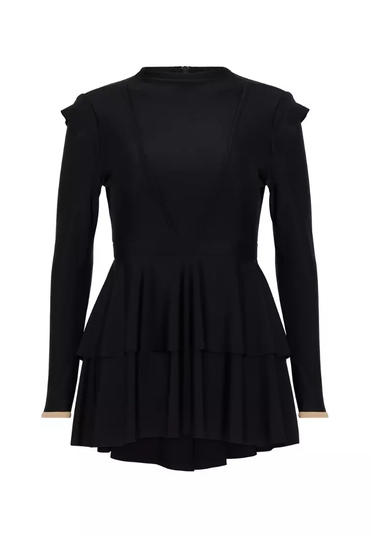 LANUUK Serena Modest Swim Dress – Black