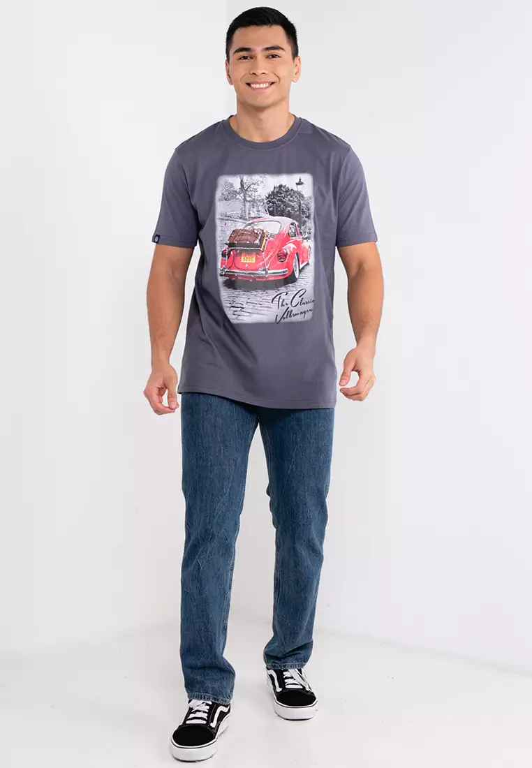 Men's Round Neck Graphic Tee