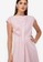 ZALORA WORK pink Front Cascading Drape Dress 9878DAACF4DD6EGS_3