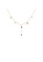 Glamorousky silver 925 Sterling Silver Plated Gold Simple Elegant Geometric Cubic Zircon Tassel Pendant with Necklace 6120AACA8AB64CGS_1