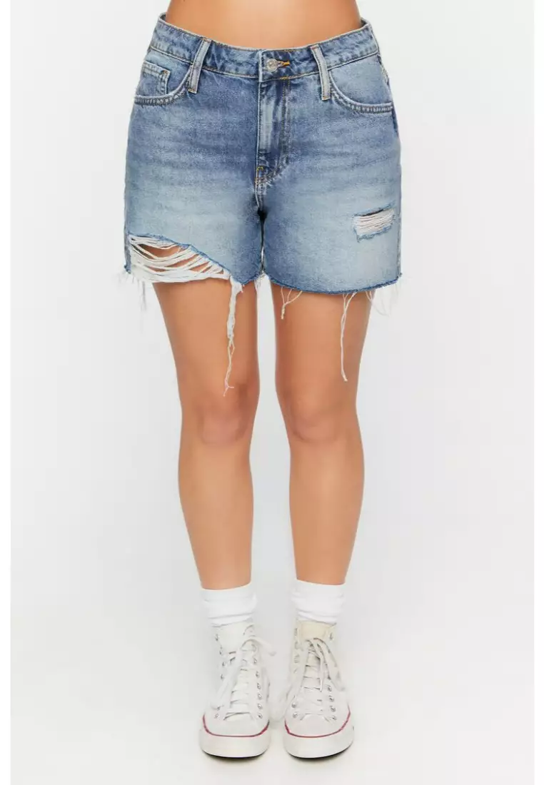 Buy FOREVER 21 Distressed Denim Shorts 2024 Online ZALORA