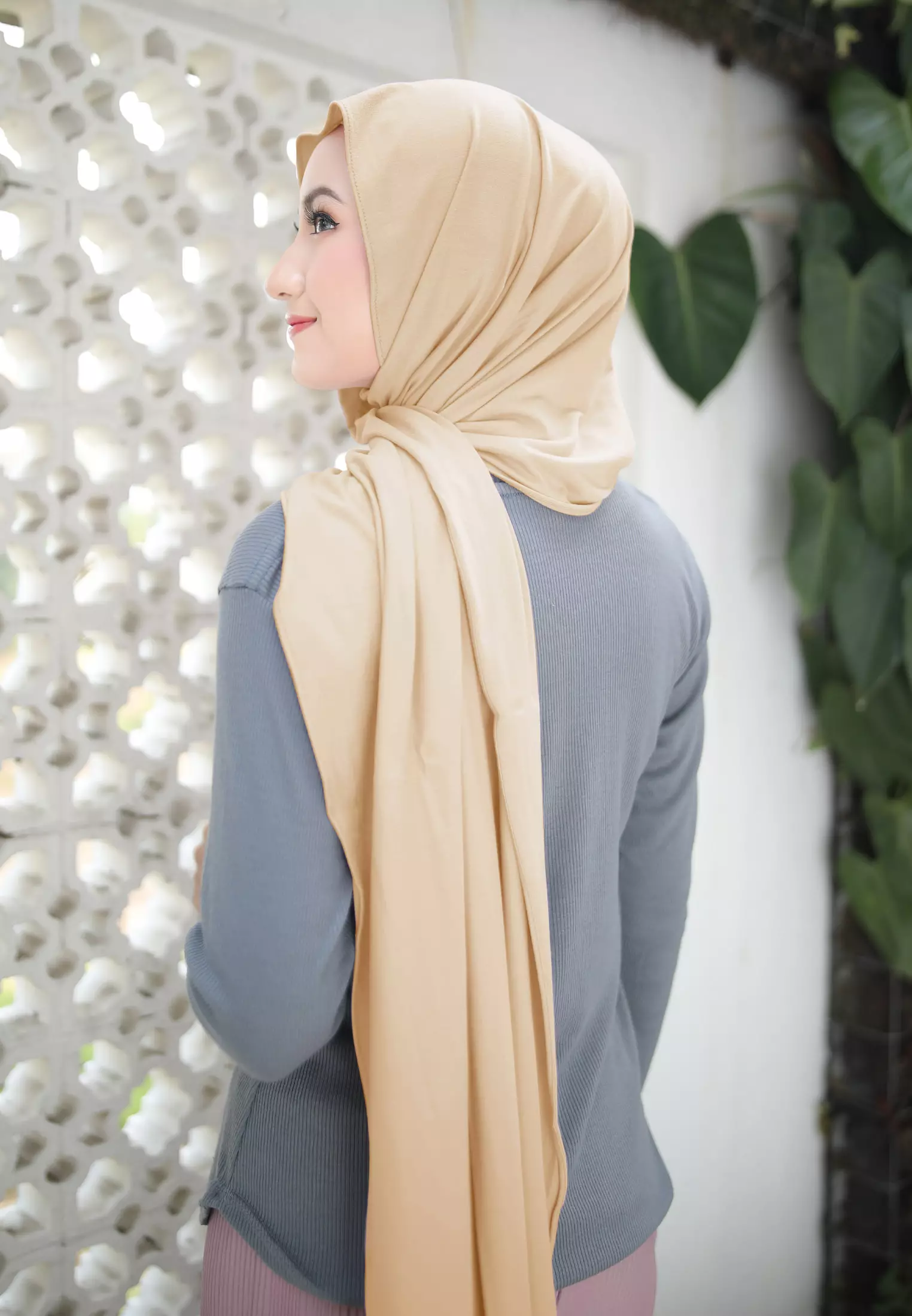 Cotton Bee - Nayma Turkey Shawl | Pashmina Rayon Premium - Butter Cream