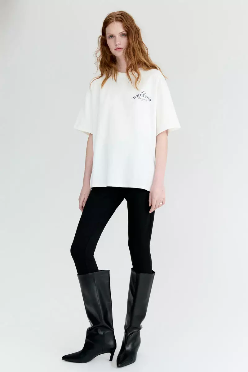 Oversized print-motif T-shirt