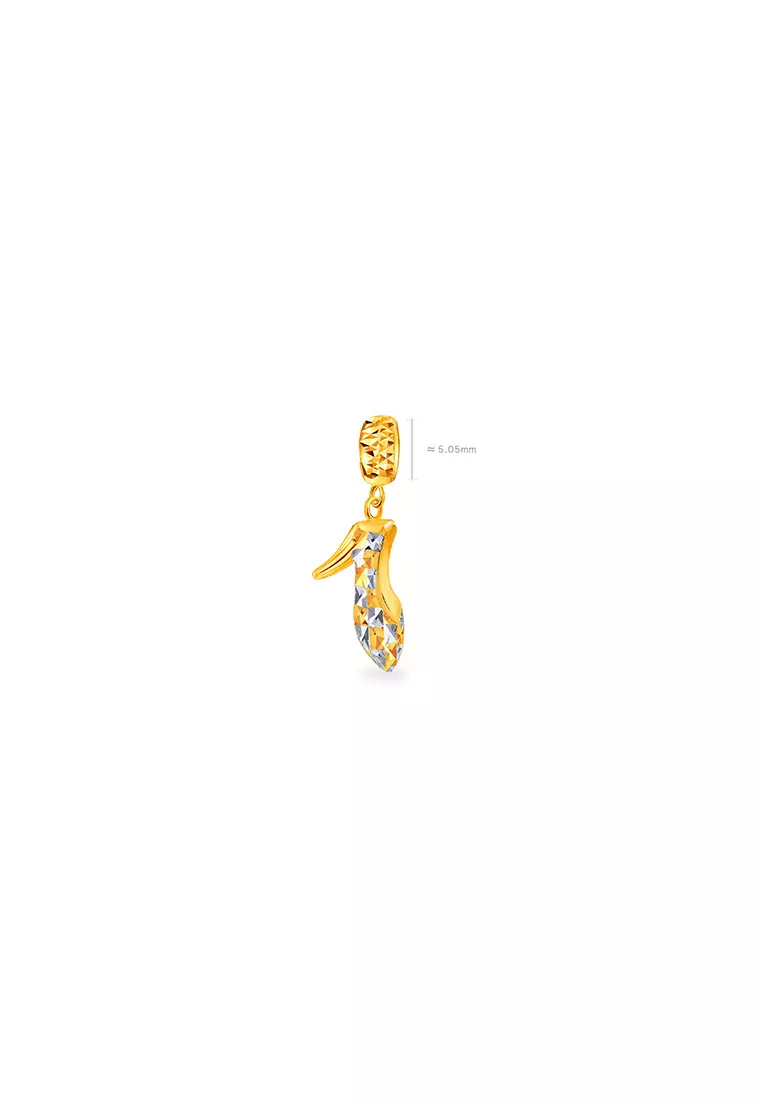 375/9K Gold Pointed Toe Court Heel Charm P84