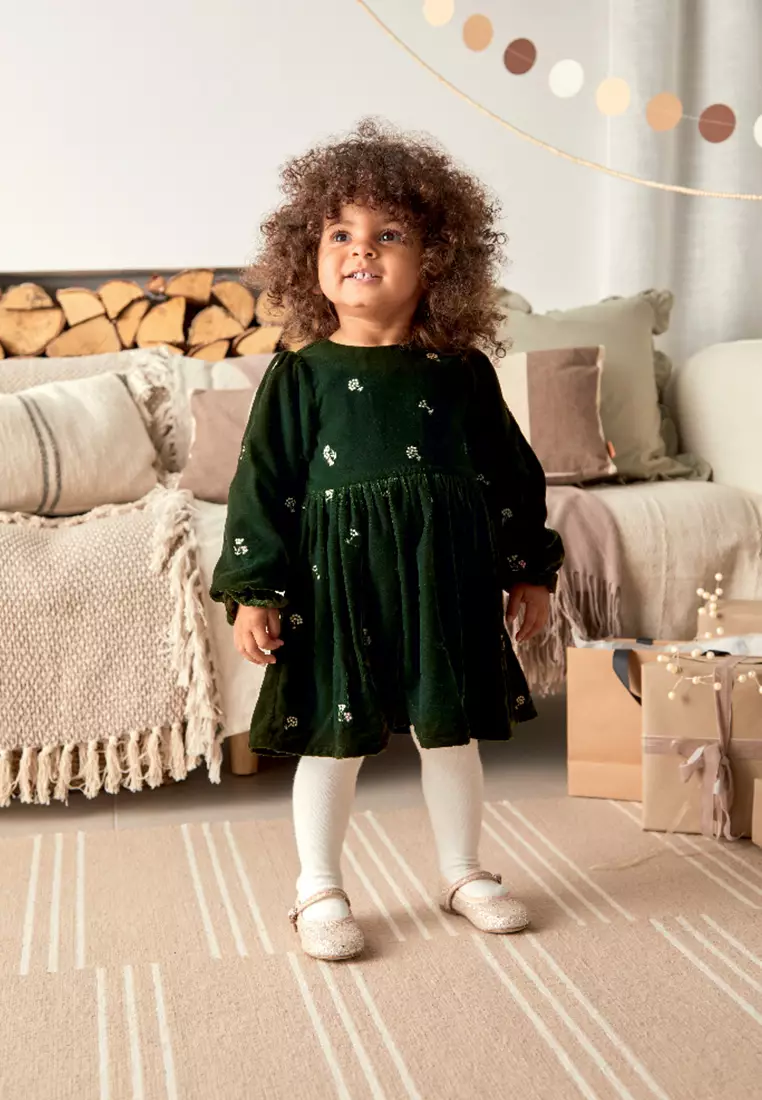 Green Velvet Dress