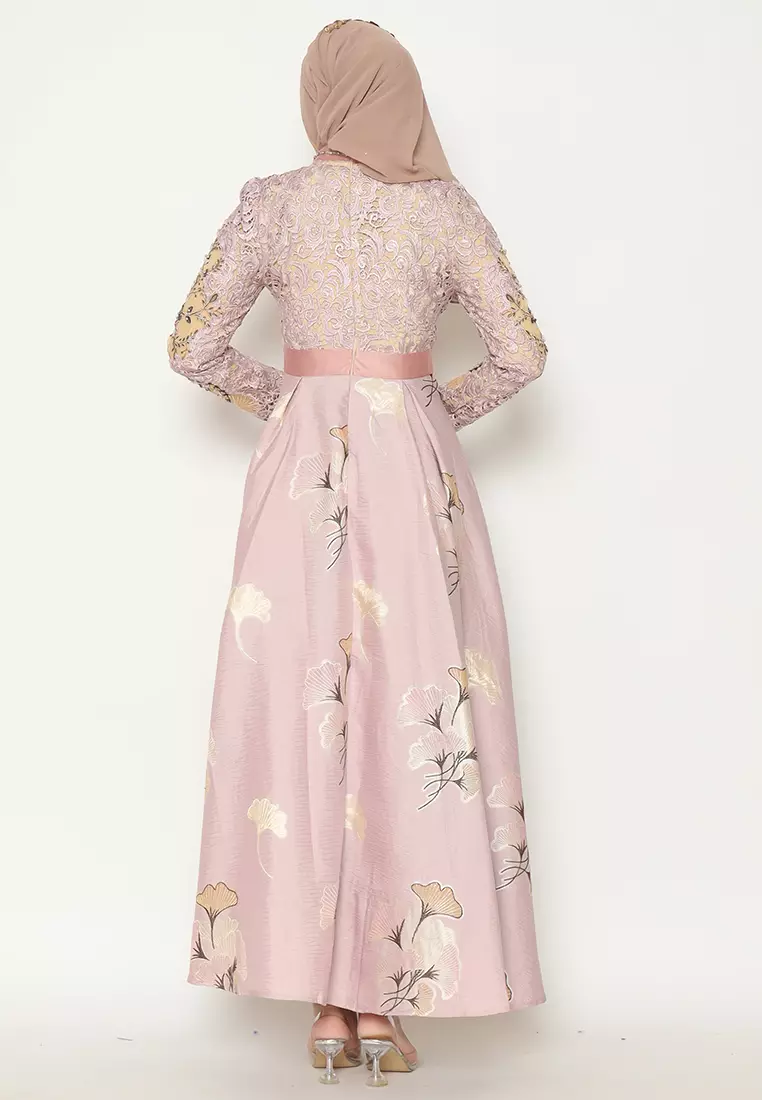 Bibiq Gamis Brokat Satin JACQUARD